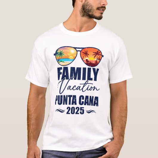 T-shirt Punta Cana Correspondant Vacances Familiales 2025  (Devant)