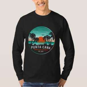 T-shirt Punta Cana Dominicaine Retro Sunset Souvenir 60s