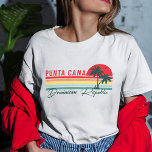 T-shirt Punta Cana Dominican Palm Tree Beach Vintage<br><div class="desc">Conception de plage rétro Punta Cana pour des vacances. Punta Cana île des Caraïbes souvenir Vintage pour voyager sur l'île des Caraïbes. Tableaux de plage de Punta Cana pour les vacanciers et routards dominicains. Punta Cana dans les Caraïbes souvenir rétro. Conception pour routards et voyage en République Dominicaine. île des...</div>