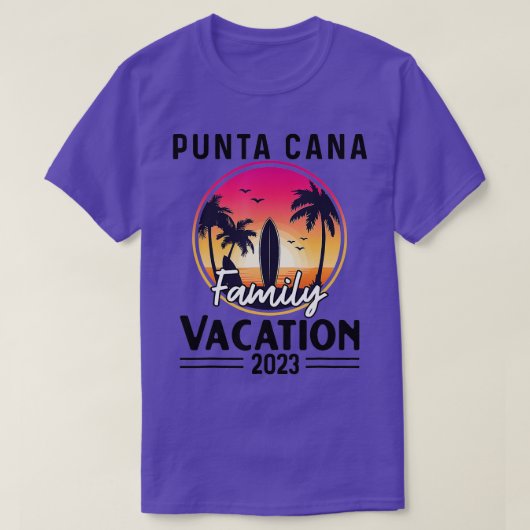 T-shirt Punta Cana Famille Vacances 2023 Correspondant Dom (Design devant)