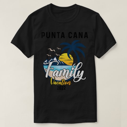 T-shirt Punta Cana Famille Vacation 2022 Correspondant Dom (Design devant)