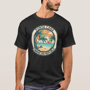 T-shirt Punta Cana République Dominicaine Badge de case