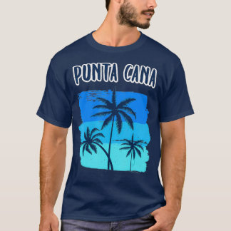 T-shirt Punta Cana Rétro Vacances Souvenir Palm Trees Trop