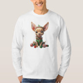 T-shirt Pup de fête Chien de Noël Tee hommes de chien (Devant)