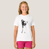 T-shirt Pup Pensive, Lignes Gras (Devant entier)