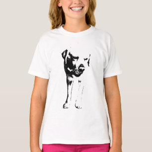 T-shirt Pup Pensive, Lignes Gras
