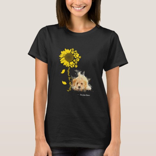 T-shirt Pupchon Puppy Yellow Sunflower (Devant)
