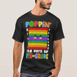 T-shirt Puppin My Way À Travers 120 Jours De 5E Année Pop 