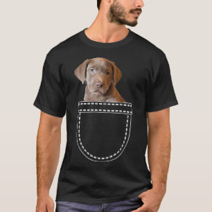 T-shirt Puppy Dans Une Poche Chocolat Labrador Puppy Dans