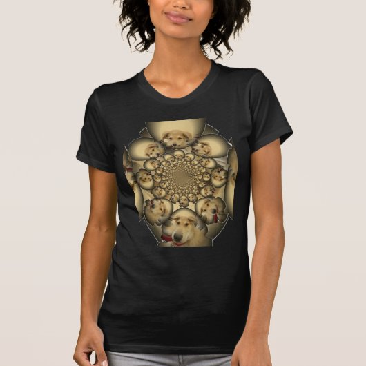 T-shirt Puppy Kaleidoscope Art Print (Devant)