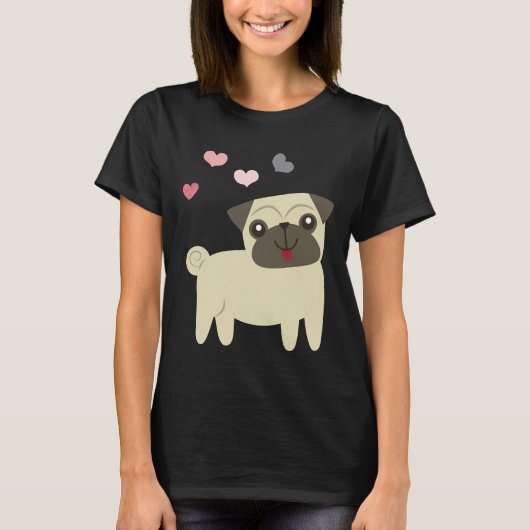 T-shirt puppy mops, cadeau pour carlin, amoureux de buldog (Devant)