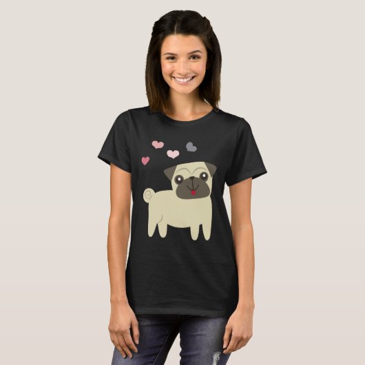 T-shirt puppy mops, cadeau pour carlin, amoureux de buldog (Devant entier)