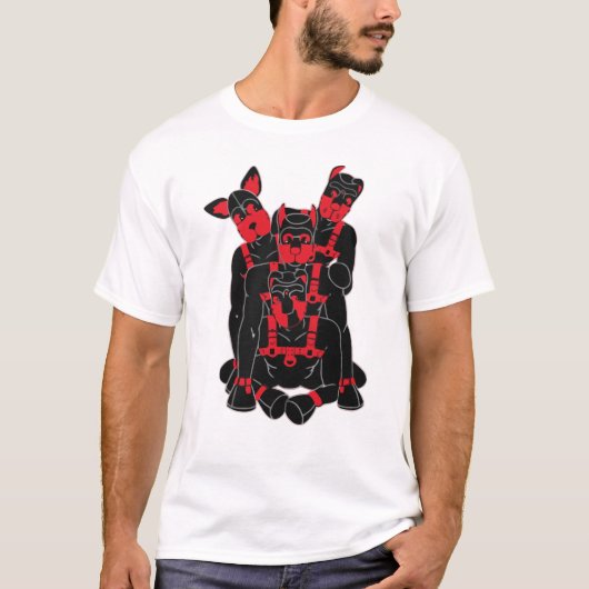 T-shirt Pups humains en jeu (Devant)