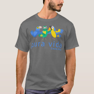 T-shirt Pura Vida Parrots Costa Rica Oiseaux