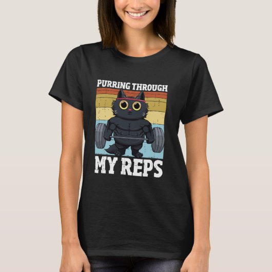 T-shirt Purer à travers mon Reps Kitten Gym entraînement C (Devant)