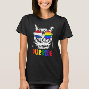 T-shirt Puride Gay Pride Parade drapeau des Pays-Bas Lunet