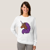 T-shirt Purple Afro Unicorn (Devant entier)