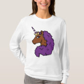 T-shirt Purple Afro Unicorn (Devant)