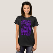 T-shirt Purple black geometric mesh pattern (Devant entier)