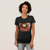 T-shirt Purple Dahlia abstract original flower art (Devant entier)