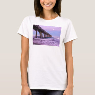 T-shirt Purple dawn over pier, California