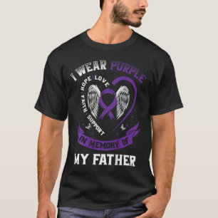 T-shirt Purple En Mémoire Du Père Papa Cancer Pancréatique