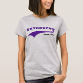 T-shirt Purple Extrovert Typographie Swoosh Date personnal (Devant)