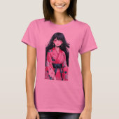 T-shirt Purple Eyes Anime Warrior Tee (Devant)