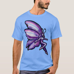 T-shirt Purple Fairy Art violet fae fae jardinage fée