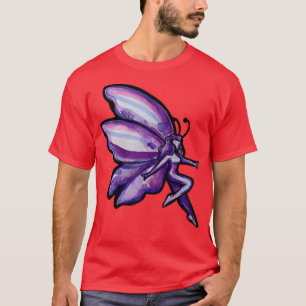 T-shirt Purple Fairy Art violet fae fae jardinage fée