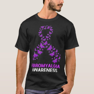 T-shirt Purple Fibromyalgia Butterfly Fibro Awareness