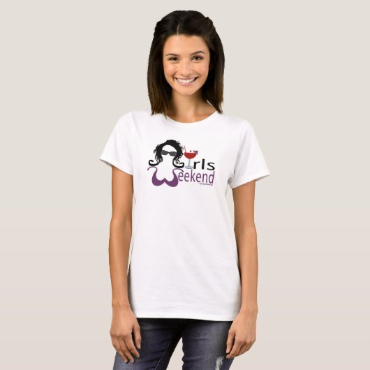 T-shirt Purple fin de semaine pour filles (Devant entier)