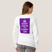 T-shirt Purple Gardez le calme et continuer (Dos entier)
