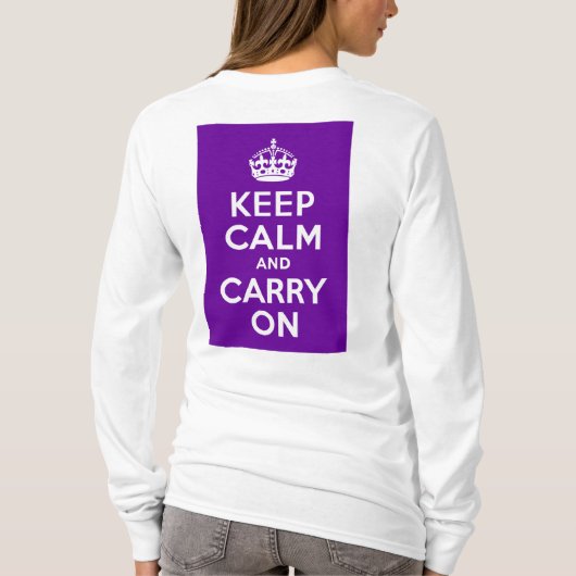 T-shirt Purple Gardez le calme et continuer (Dos)