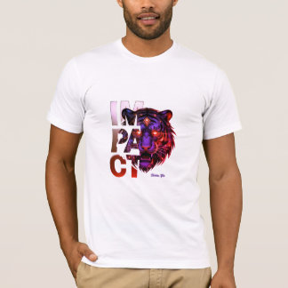 T-shirt Purple Gold Tiger 'IMPACT' - Bold Gold Aesthetic