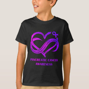 T-shirt Purple Heart Hope Amour Foi Pancréatique Cancer Aw