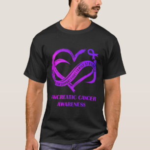 T-shirt Purple Heart Hope Amour Foi Pancréatique Cancer Aw
