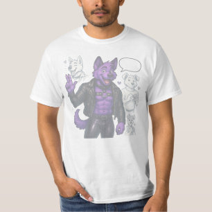 T-shirt Purple husky à Leather