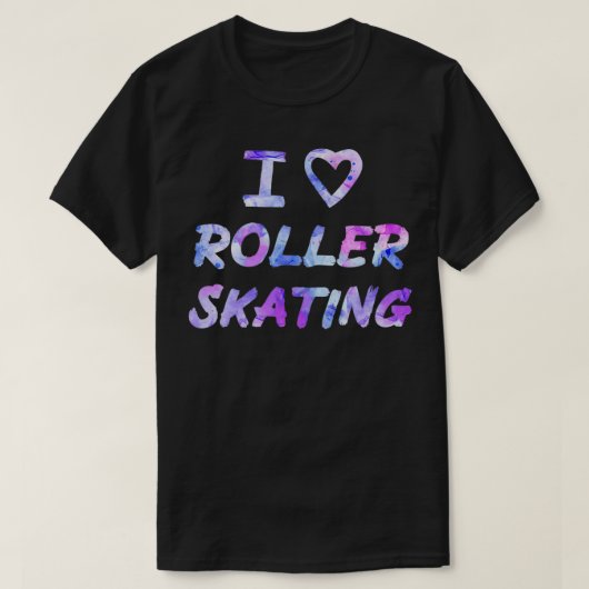 T-shirt Purple I Love Roller Patinage (Design devant)