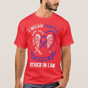 T-shirt Purple In Memory Of My Father In Law Alzheimers Ba