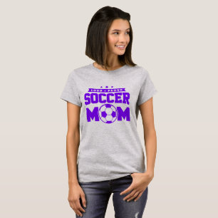 T-shirt Purple Loud Fier Soccer Maman Design