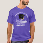 T-shirt Purple Lycée Diplômé sur mesure (Devant)