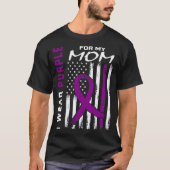 T-shirt Purple Maman Pancreatic Cancer Awareness Flag Prin (Devant)