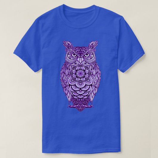 T-shirt Purple Owl Fun Bird Graphic For Owl Lovers (Design devant)