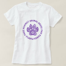 Purple Paw For Animal Abuse Sensibilisation Person