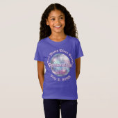 T-Shirt Purple Retro Disco Ball PERSONNALISÉ (Devant entier)