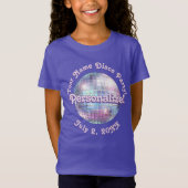 T-Shirt Purple Retro Disco Ball PERSONNALISÉ (Devant)