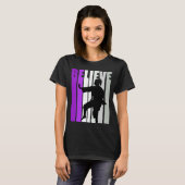 T-shirt Purple Retro Girls Anniversaire Karate Martial Bla (Devant entier)