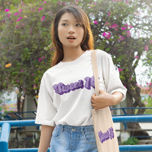 T-shirt Purple Rétro Sweet 16