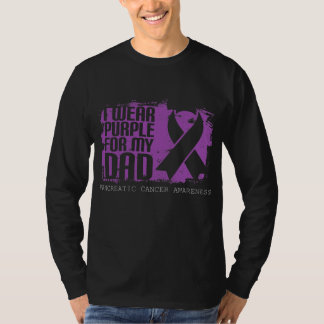 T-shirt Purple Ribbon Fighter Dad Pancreatic Cancer